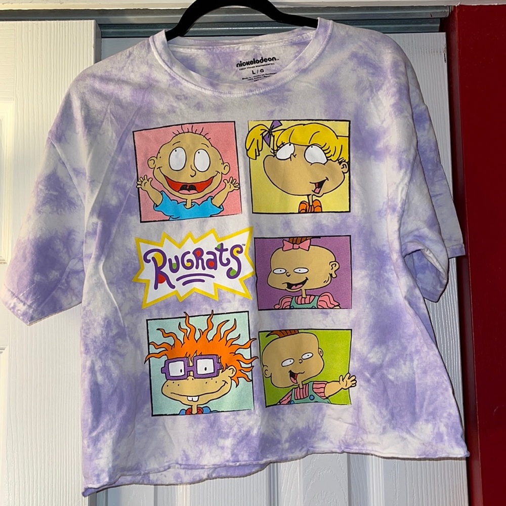 Rugrats Tie-Dye Cropped Style T-shirt size Large